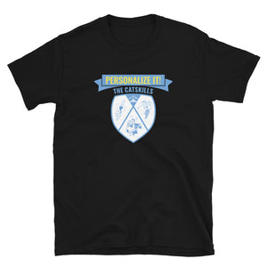 PERSONALIZE IT! Badge (Blue Print) Unisex T-Shirt