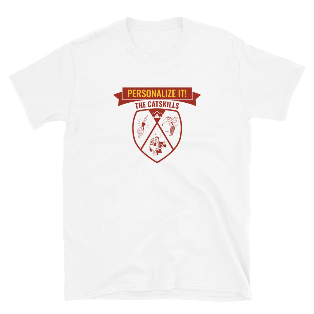 PERSONALIZE IT! Badge (Red Print) Unisex T-Shirt